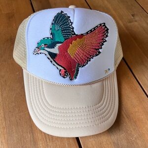 Colorful Bird Embroidered Trucker Hat